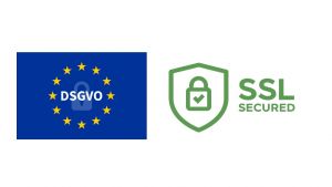 DSGVO_SSL Logos DSGO Konformität und SSL Verschlüsselung